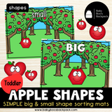 Toddler Math: Apple Shape Activities