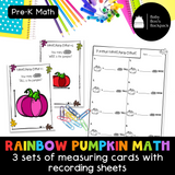 Pre-K Pumpkin Math Set: Worksheets, Games & Matching Cards