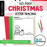 No-Prep Christmas Alphabet Worksheets | Beginning Sounds, Letter Recognition & Tracing