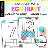 Easter Playdough Mats | Numbers 0-20 & Lowercase Letters | Egg Hunt