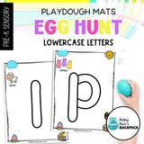 Easter Playdough Mats | Numbers 0-20 & Lowercase Letters | Egg Hunt