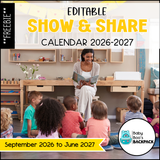 FREE Editable Show & Share Calendar 2026-2027