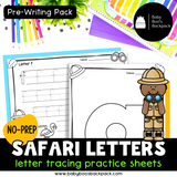 No-Prep Safari Alphabet Worksheets