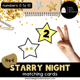 Pre-K Starry Night Counting Mats & Coloring Worksheets