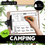 No-Prep Camping Math Worksheets