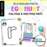 Easter Playdough Mats | Numbers 0-20 & Lowercase Letters | Egg Hunt