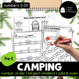 No-Prep Camping Math Worksheets