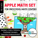 Apple Math Set for Preschool Math Centers