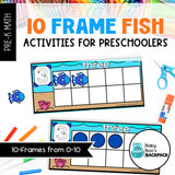 10 Frame Fish Counting Mats & Coloring Worksheets | Numbers 0-10