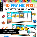 10 Frame Fish Counting Mats & Coloring Worksheets | Numbers 0-10