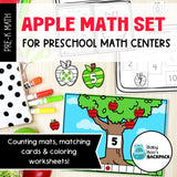 Apple Math Set for Preschool Math Centers