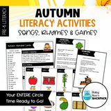 Autumn Circle Time Activities & Visuals | Fall Songs, Fingerplays & Literacy Games | Autumn a-z