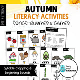Autumn Circle Time Activities & Visuals | Fall Songs, Fingerplays & Literacy Games | Autumn a-z