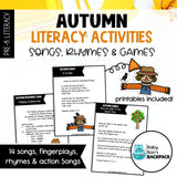 Autumn Circle Time Activities & Visuals | Fall Songs, Fingerplays & Literacy Games | Autumn a-z