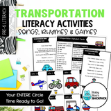 Transportation Circle Time Activities & Visuals | Transportation Songs, Fingerplays & Literacy Games