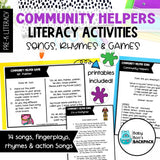 Community Helper Circle Time Activities & Visuals | Community Helper Songs, Fingerplays & Literacy Games