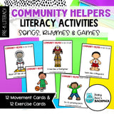Community Helper Circle Time Activities & Visuals | Community Helper Songs, Fingerplays & Literacy Games