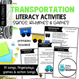 Transportation Circle Time Activities & Visuals | Transportation Songs, Fingerplays & Literacy Games