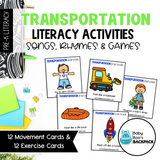 Transportation Circle Time Activities & Visuals | Transportation Songs, Fingerplays & Literacy Games
