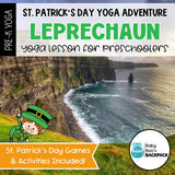 St. Patrick's Day Yoga Lesson | Leprechaun Yoga Story, Yoga Cards & Games