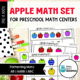Apple Math Set for Preschool Math Centers