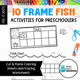 10 Frame Fish Counting Mats & Coloring Worksheets | Numbers 0-10