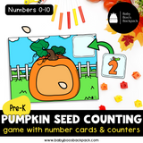 Pre-K Pumpkin Seed Counting Mats & Coloring Worksheets