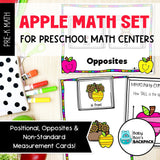 Apple Math Set for Preschool Math Centers