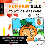 Pumpkin Seed Counting Mats, Task Cards & Worksheets | Numbers 0-10