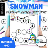 Snowman Number Sense Activities 0-10 | Representing Numbers in Different Ways