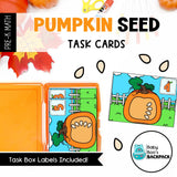 Pumpkin Seed Counting Mats, Task Cards & Worksheets | Numbers 0-10