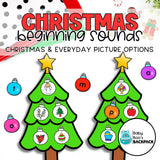 Christmas Beginning Sounds Game & Coloring Worksheets | Letter Recognition