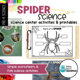 Spider Science Lesson | Activities, Experiments & Science Center Printables
