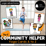 Community Helper Yoga Lesson: Yoga Cards from A to Z