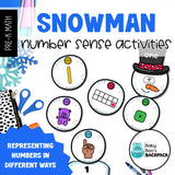 Snowman Number Sense Activities 0-10 | Representing Numbers in Different Ways