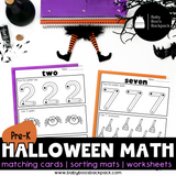 Pre-K Halloween Math Set with Non-Standardized Measuring Cards