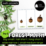 Pre-K Forest Sorting & Comparison Math with Non-Standard Measuring Cards