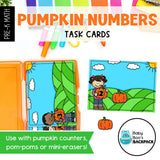 Pumpkin Numbers 0-10 | Counting Mats, Task Cards & Worksheets