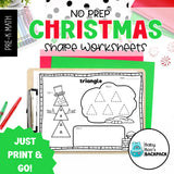 No-Prep Christmas Number Sense Worksheets | Shapes, Size Concepts & More!