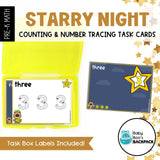 Starry Night Counting Mats, Task Cards & Worksheets | Numbers 0-10