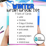 Winter Brain Break Cards | Winter Gross Motor Movement Cards | Self-Regulation