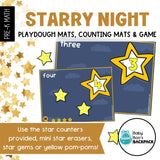 Starry Night Counting Mats, Task Cards & Worksheets | Numbers 0-10
