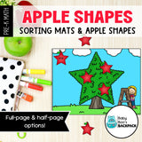 Apple Shapes Math Center Set | Sorting Mats, Patterning & Worksheets