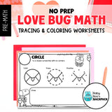 No Prep Love Bug Math Worksheets