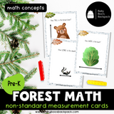 Pre-K Forest Sorting & Comparison Math with Non-Standard Measuring Cards