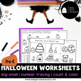 Pre-K Halloween Math Set with Non-Standardized Measuring Cards