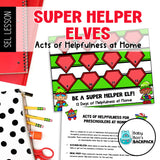 Super Helper Elves SEL Lesson | Acts of Christmas Kindness Task Cards