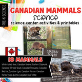Canadian Mammals Science | Activities, Experiments & Science Center Printables
