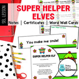 Super Helper Elves SEL Lesson | Acts of Christmas Kindness Task Cards