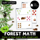 Pre-K Forest Sorting & Comparison Math with Non-Standard Measuring Cards